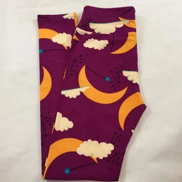 New Lularoe OS Moon Stars Leggings - Picture 1 of 3